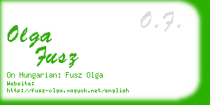 olga fusz business card